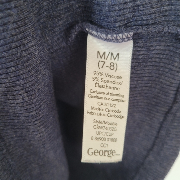 GEORGE Sleeveless Navy High Neck Midi Knit Sweater Mini A-Line Dress - Picture 6 of 9